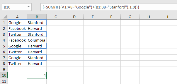 Count with Or Criteria, Step 3