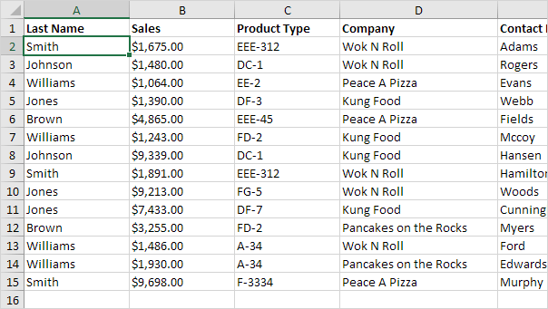 Data Form Example