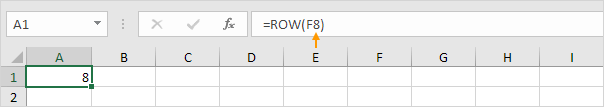 ROW function in Excel