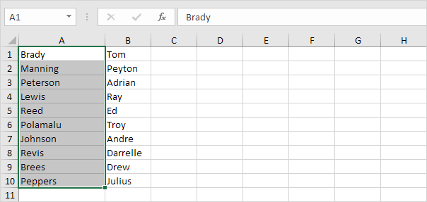 Text to Columns Result Text to Columns Result