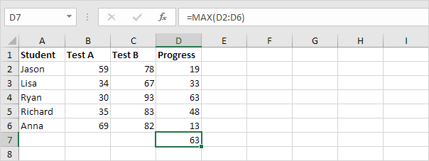 Tanpa Excel Array Formula, Langkah 2