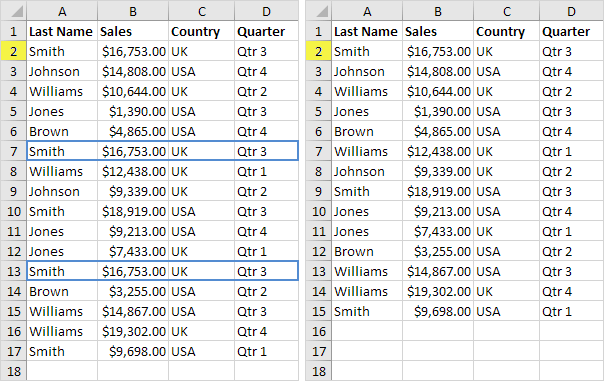Remove Duplicates in Excel Remove Duplicates in Excel
