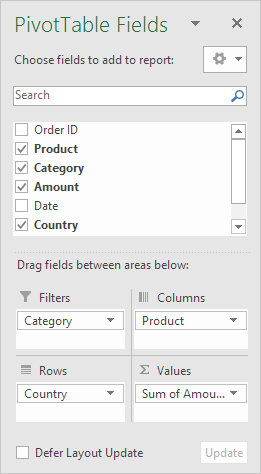 Pivot Tables In Excel Easy Steps