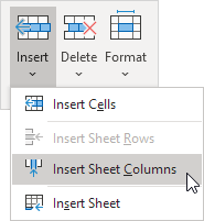Insert Sheet Columns