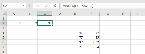 INDEX function