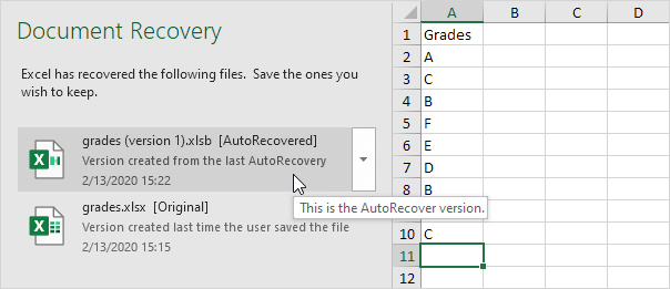 excel recover file 2007