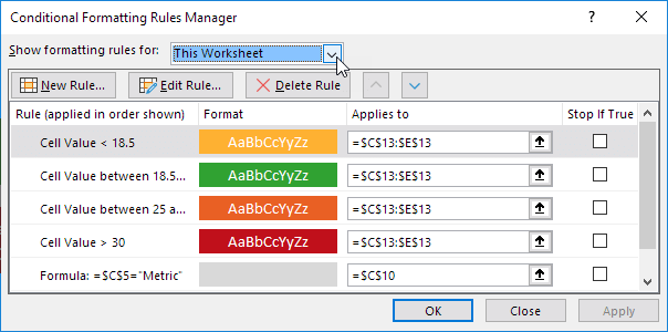 Bmi Calculator In Excel Easy Excel Tutorial