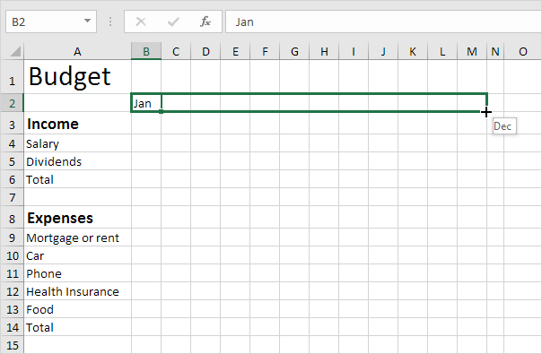 Good Excel Budget Template from www.excel-easy.com