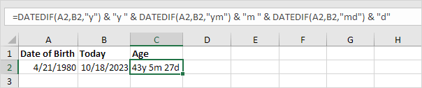 Calculate Age In Excel Easy Excel Tutorial