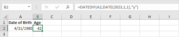 Calculate Age on Specific Date