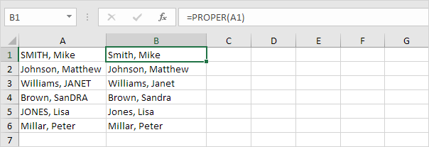 Proper Case in Excel
