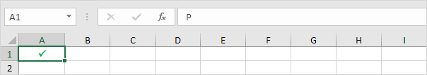 Excel中的复选标记