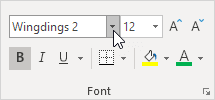 Wingdings 2 Font