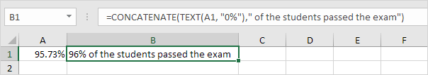 CONCATENATE and TEXT