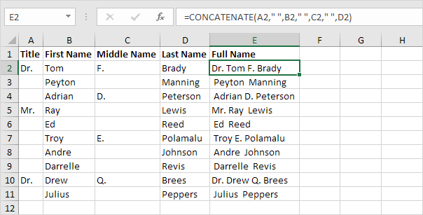 How to Combine First and Last Name in Excel (4 Easy Ways)