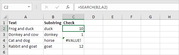 funcția de căutare în Excel