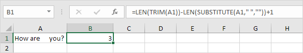 Count Total Number of Words in a Cell