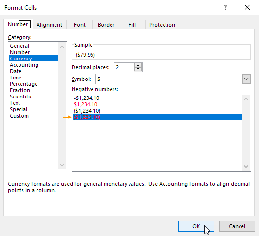 Format Cells