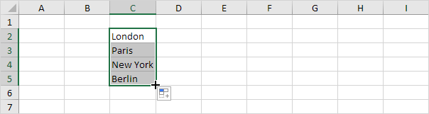 Custom List in Excel