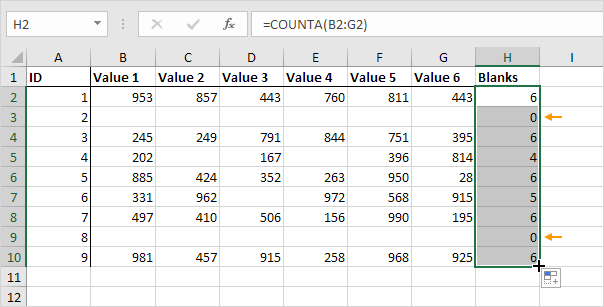 Remove Empty Rows in Excel