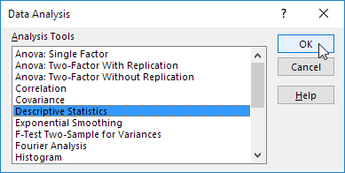 how to get statistical analysis in excel