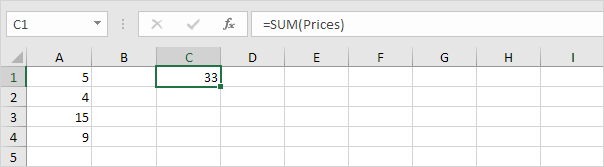 Dynamic Named Range Example