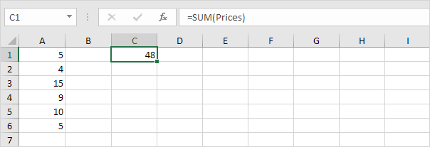 Dynamic Named Range in Excel