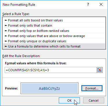 New Formatting Rule