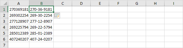 Flash Fill in Excel