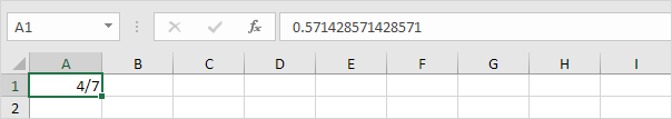 Fraction in Excel