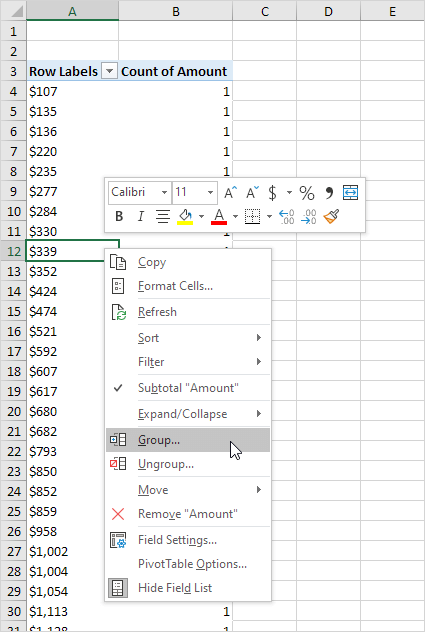 Frequency Distribution In Excel Easy Steps