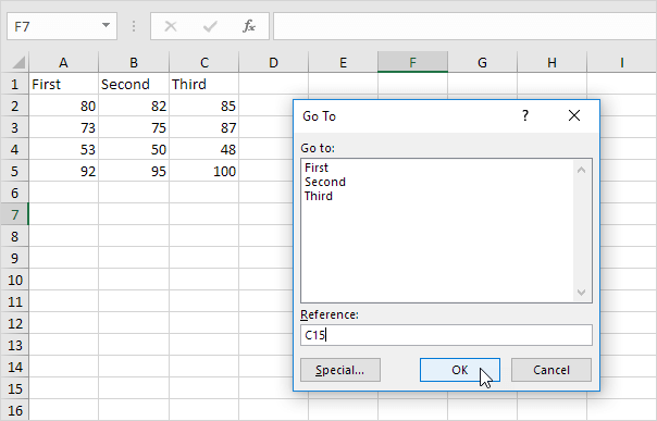 pressing the ____ keyboard shortcut key s selects cell a1