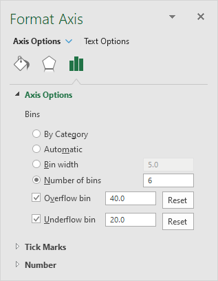 Define Histogram Bins