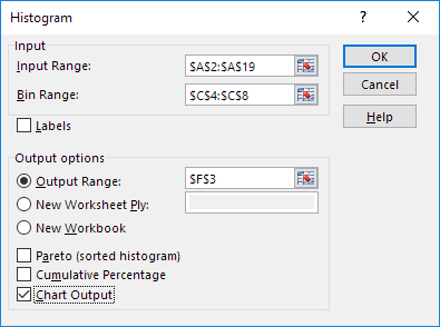 Histogram Chart Excel 2013