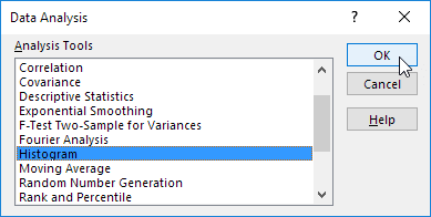 excel 2007 data analysis histogram