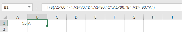 Second Ifs Function, Value 95 Second Ifs Function, Value 95