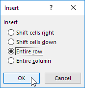 Select Entire Row