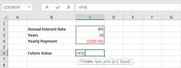 future value of an investment excel