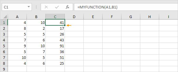 Custom Excel Function