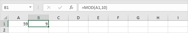 MOD function in Excel