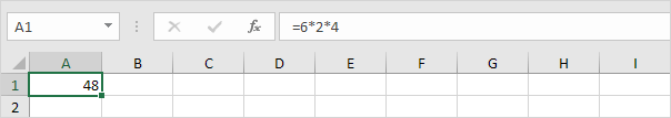 Multiply Numbers in a Cell in excel