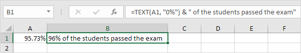 Percentage Format