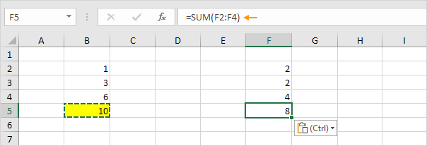 Paste Formulas in Excel
