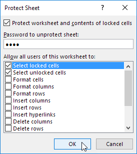 lock excel sheet tab