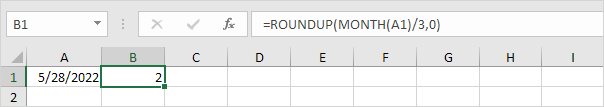 Quarter Formula in Excel