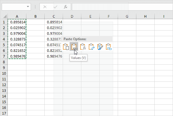 Paste As Values