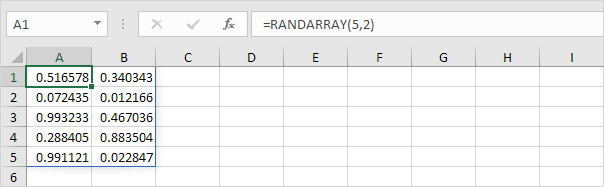RANDARRAY function