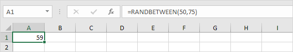 RANDBETWEEN function