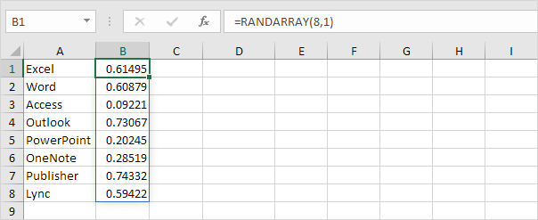 RANDARRAY function