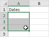 Select the Range in Excel